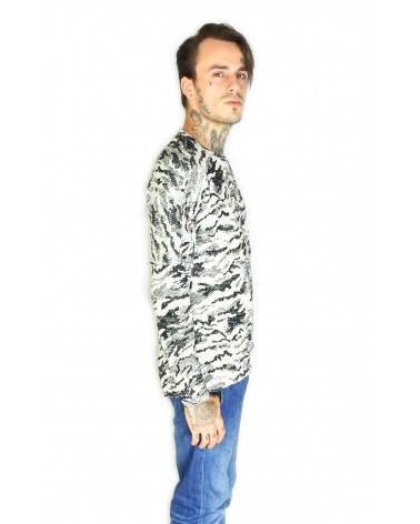 Pull aahron doux motif camouflage militaire urbain 