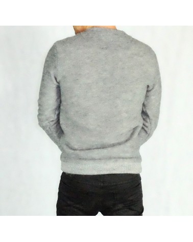 Pull en laine gris fashion