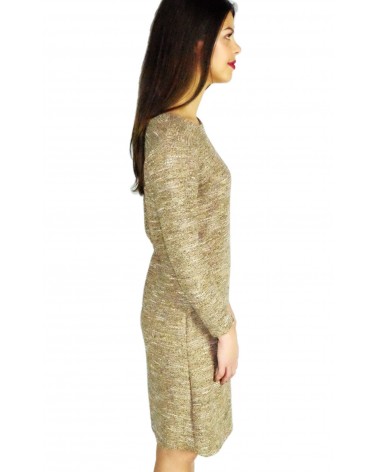 Robe marron droite et stretch made in france