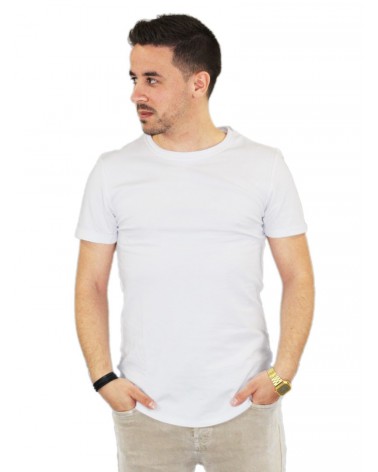T-shirt oversize blanc et basique made in Italy