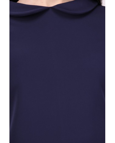 Robe col Claudine fabriquée en France bleu marine