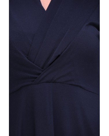 Robe made in France cache-coeur bleu marine