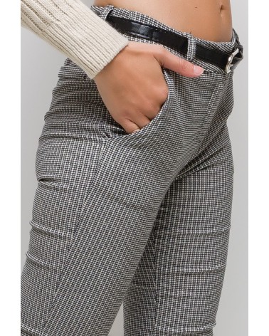 Pantalon made in Italy élastiques à petits losanges (ceinture incluse)