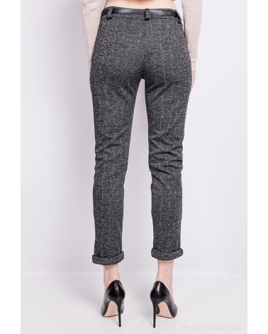 Pantalon gris chiné fashion fabriqué en Italie